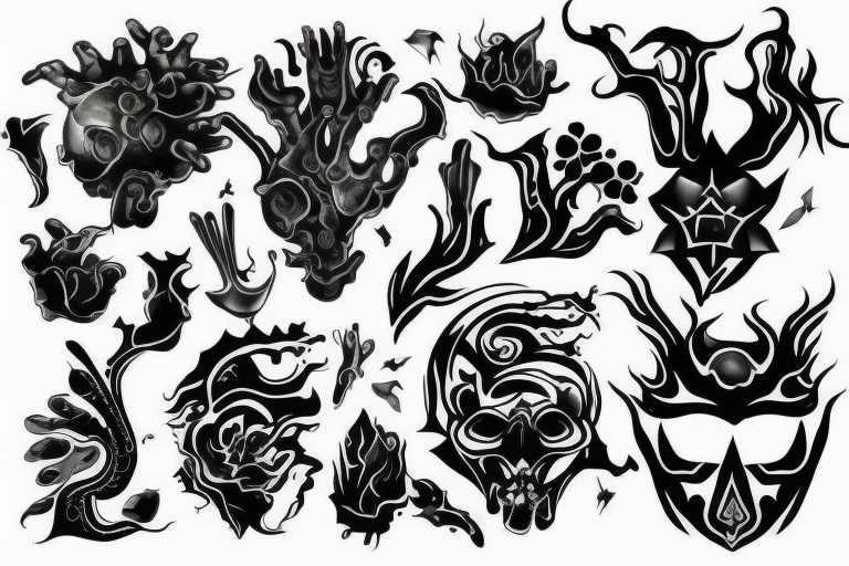 Metal which is molded into a form tattoo idea