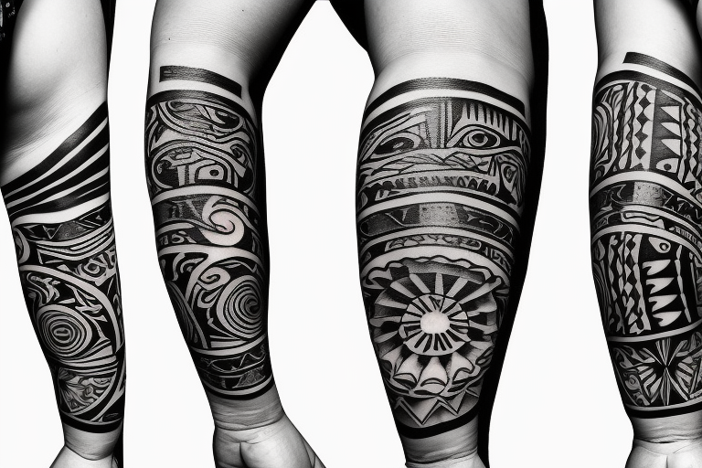 Puerto Rico arm sleeve tattoo idea