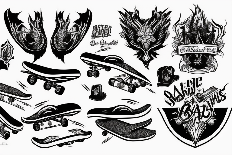 jondredd:skate-trux-skate-skateboard-tattoo