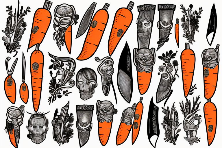 Cool Carrot Tattoo Ideas for Chefs & Bunny Lovers