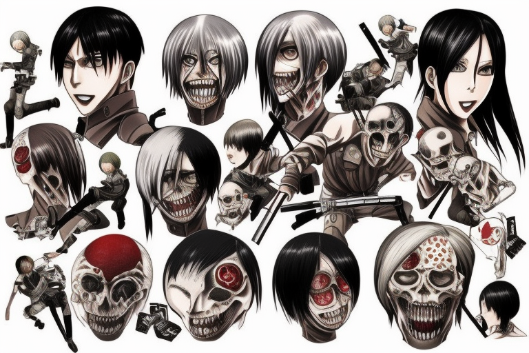 Attack on titan 
Tokyo ghoul tattoo idea