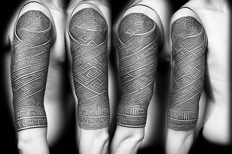 jormangandr archaic carving sleeve
Rune stone carving viking tattoo idea