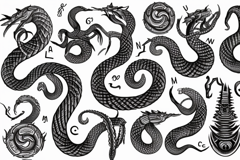 Sea serpent snake lindwyrm archaic carving sleeve
Rune stone carving viking tattoo idea