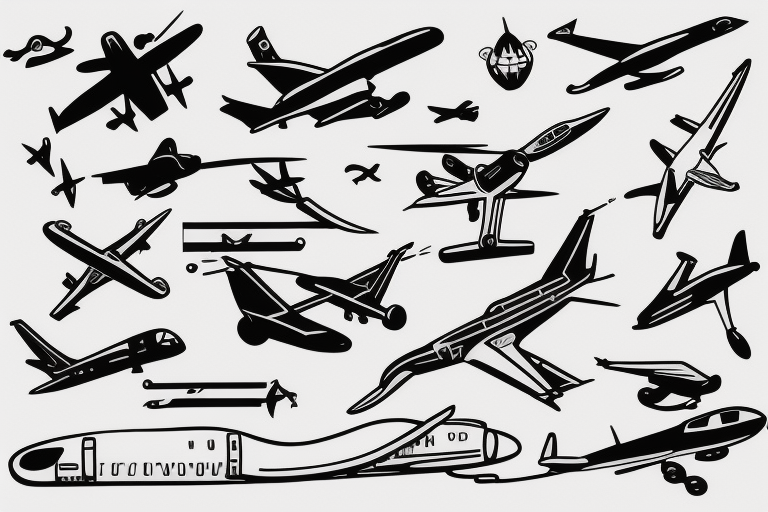 Plane vector icons. Fly and jet symbols. Airplane aviation silhouette signs  isolated on white background Stock Vector | Adobe Stock