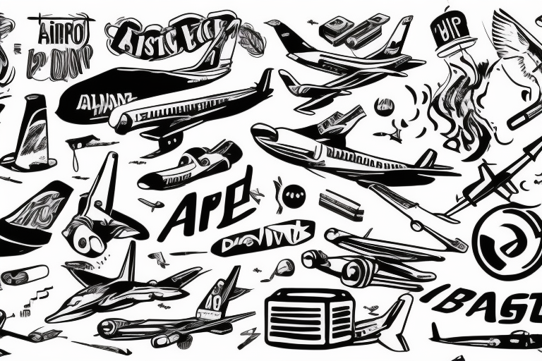 airplane luggage tattoo idea