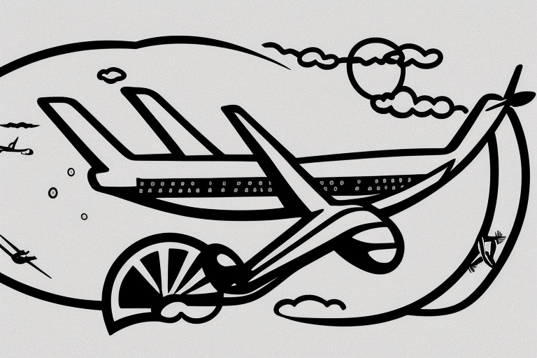 a minimal tattoo shows an airplane flying out of a suitcase to travel tattoo idea