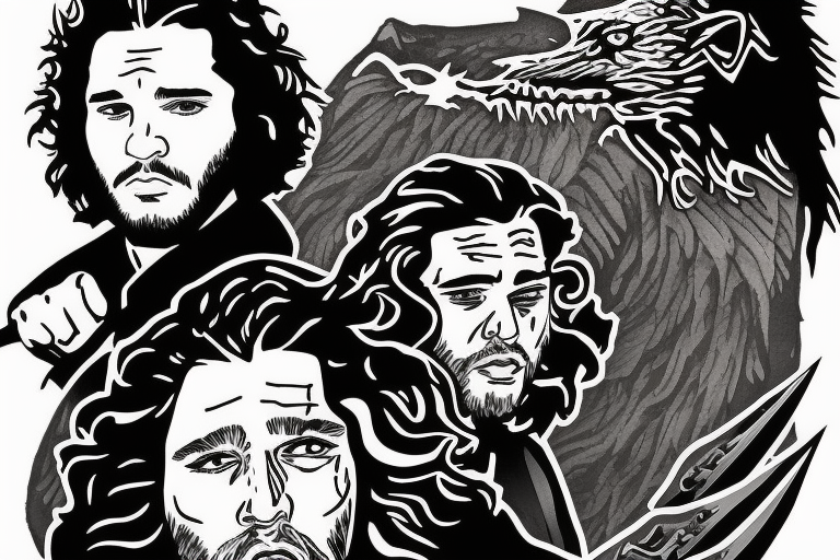 Jon Snow kills the king. Suggested Placements: Back, upper arm, thigh tattoo idea