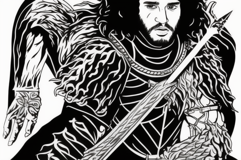 Jon Snow kills the king. Suggested Placements: Back, upper arm, thigh tattoo idea