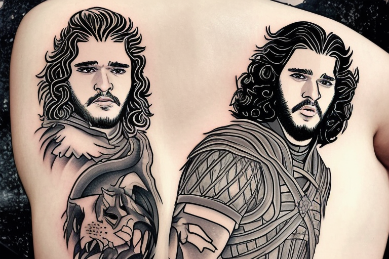 Jon Snow kills the king. Suggested Placements: Back, upper arm, thigh tattoo idea