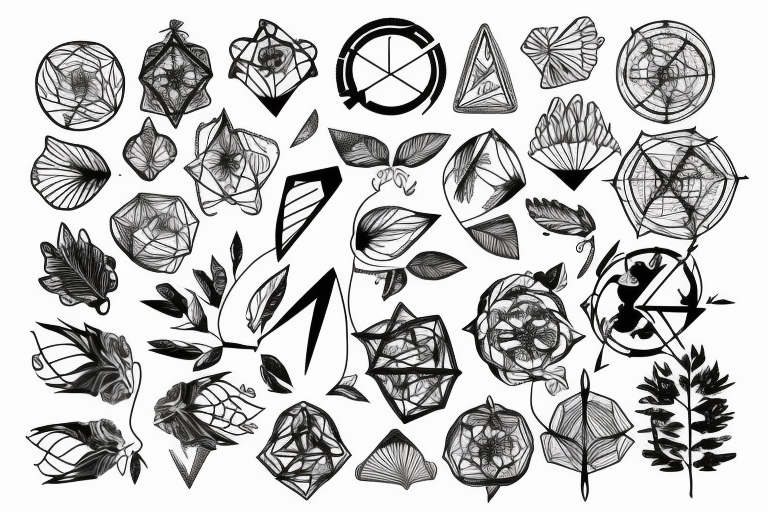 arbre geométrique tattoo idea