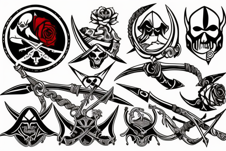 Vin Hill - Assassin's Creed: Valhalla Tattoo set designs