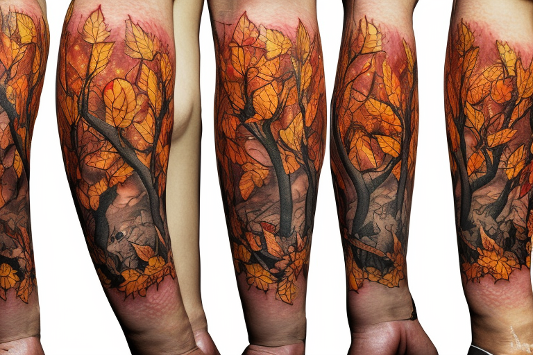 Fall Tattoo Ideas: Pumpkin, Leaves and Skeletons