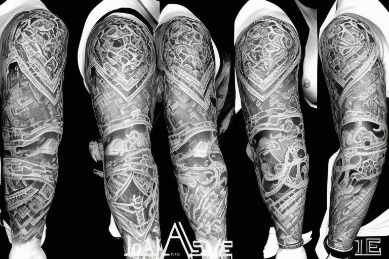 Black and Grey Japanese Koi Fish Sleeve Tattoo - Love n Hate