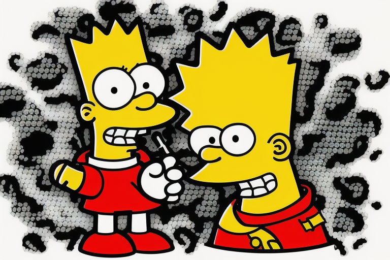 Bart Simpson smoking a cigarette tattoo idea