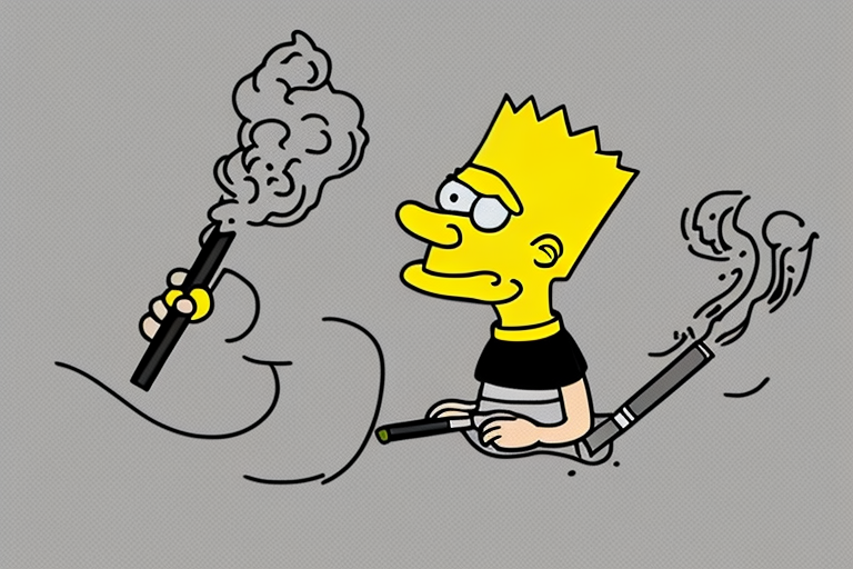 Bart Simpson smoking a cigarette tattoo idea