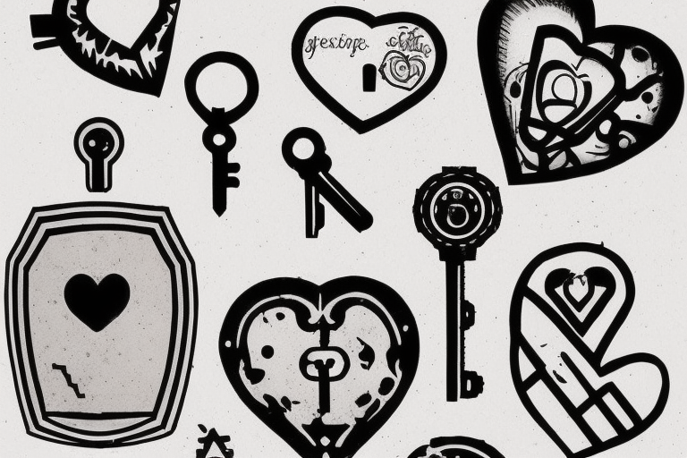 Lock and Key Couple Temporary Tattoo, Meaningful Removable Fake Tattoo,  Waterproof Matching Tattoo Gift for Lovers, BF, GF, Anniversary Gift - Etsy