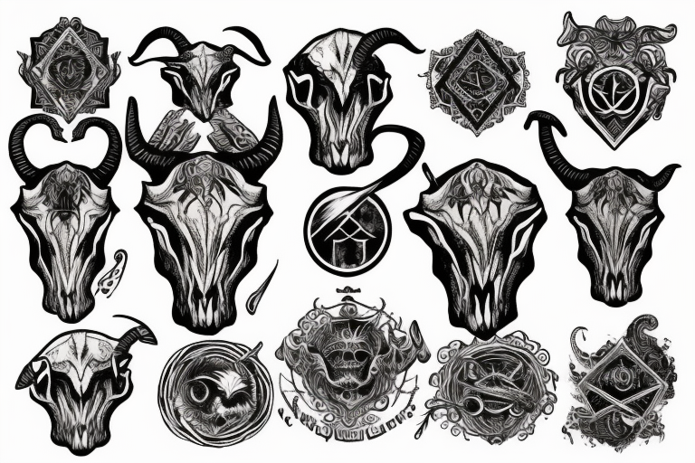 Goat Skull Tattoo - Best Tattoo Ideas Gallery