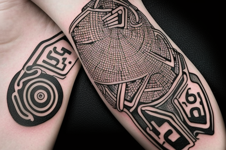 Tattoo uploaded by Richard Swierk • 1998 in binary code (birth year) •  Tattoodo