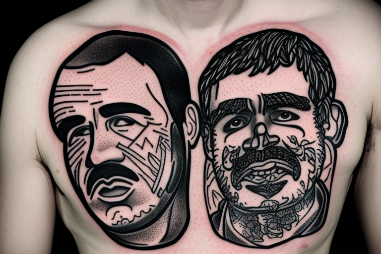 blackwork el chapo face  (multiple variations, not too big,) tattoo idea