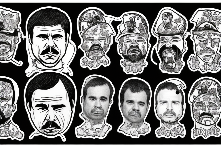 blackwork el chapo face  (multiple variations, not too big,) tattoo idea