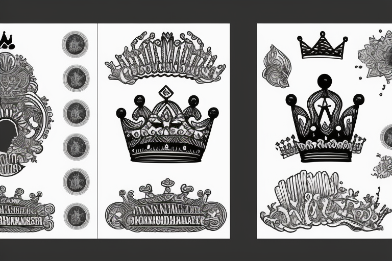 Hundred dollar bills with a crown tattoo idea