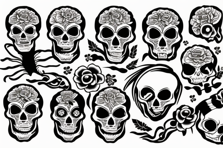 skull candy tattoo idea