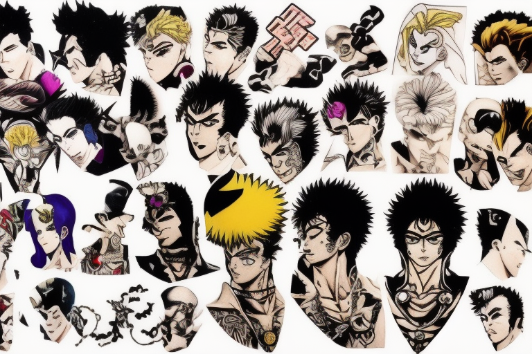 jojo bizarre adventure face tattoo idea