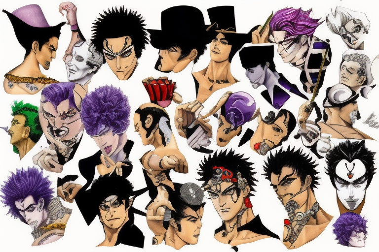 jojo bizarre adventure face tattoo idea