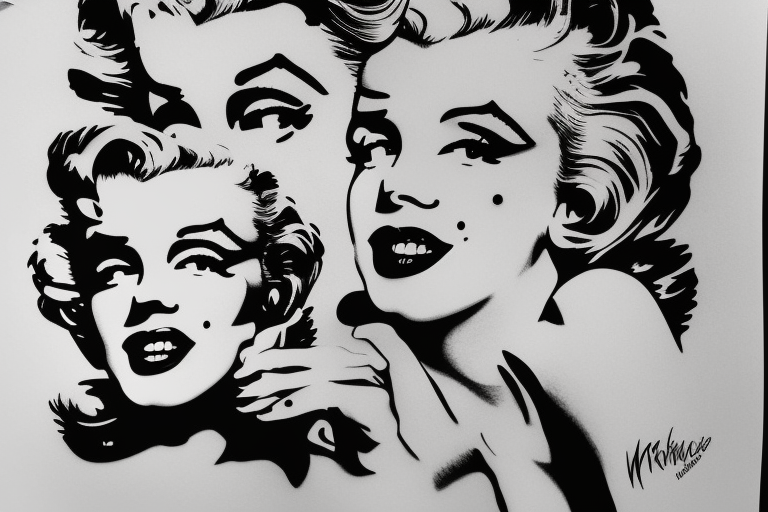 marilyn monroe face on the hand tattoo idea