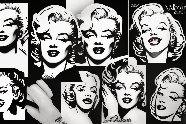 marilyn monroe face on the hand tattoo idea