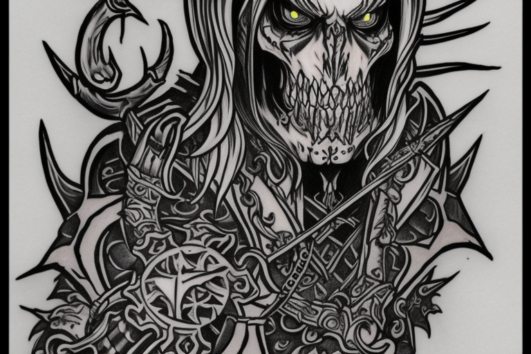 the lich king from world of warcraft. tattoo cant be bigger than 10cm wide and 10cm long tattoo idea