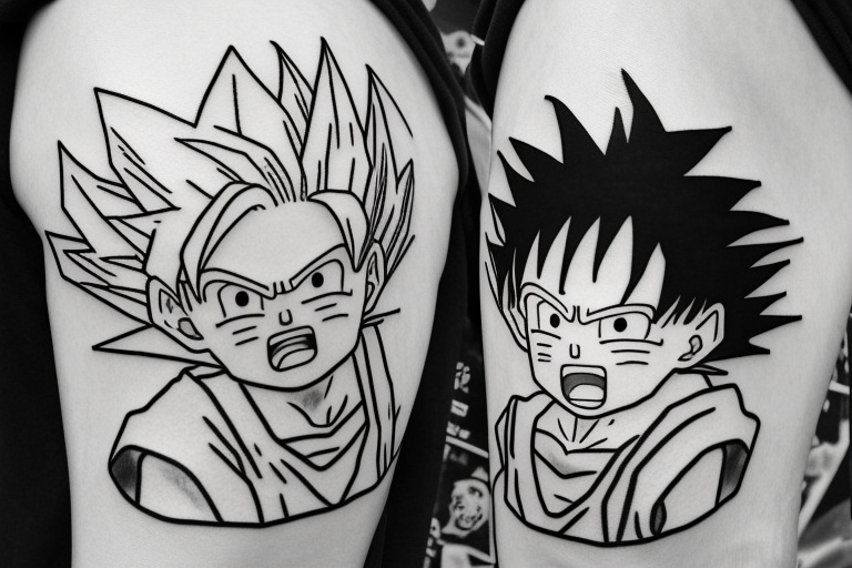 Gohan (Dragon Ball) Tattoo Design – Tattoos Wizard Designs