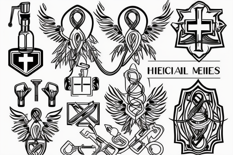 Medical healthcare caduceus tattoo idea | TattoosAI