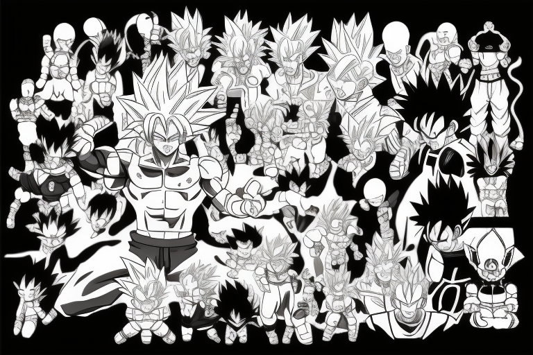 Mix out of Animes like Dragonball Z, Digimon and Naruto tattoo idea