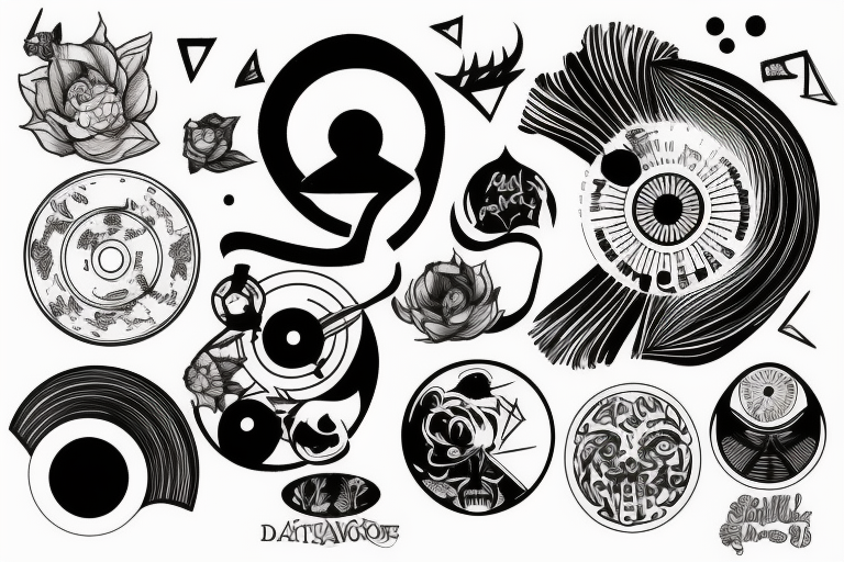 Vinyl disk tattoo idea