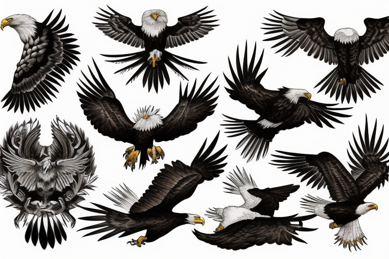 Vector Illustration Of The Eagle Stock Illustration - Download Image Now -  Eagle - Bird, Flying, Shield - iStock