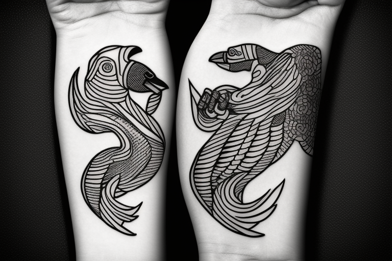 Two fashionable goose | Mini drawings, Tattoo design drawings, Cute little  tattoos