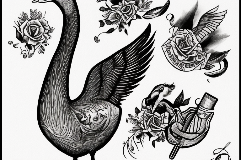 Mother Goose Tattoo PNG Transparent Images Free Download | Vector Files |  Pngtree