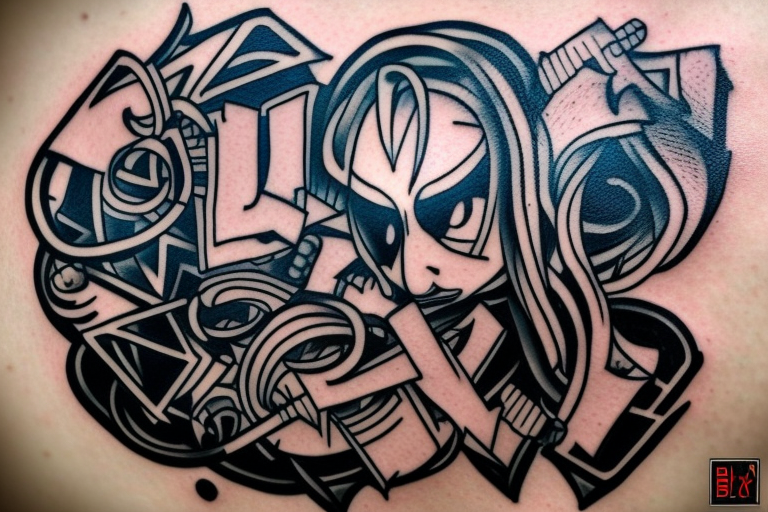 My daughters name, Lola, done in Graffiti style : r/tattoos