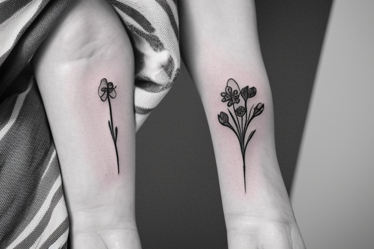 Single needle poppy/flowers black and white tattoo | Violet flower tattoos, Violet  tattoo, White tattoo