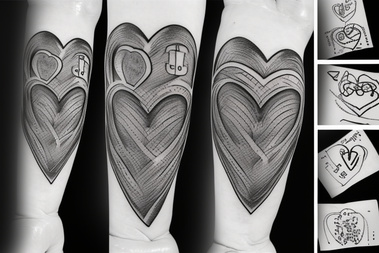 tattoo art broken bandaged bleeding heart 