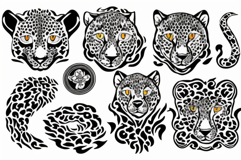 REALISTIC Cheetah Temporary Waterproof Tattoos Women Mens Body Arm Thigh  Chest | eBay