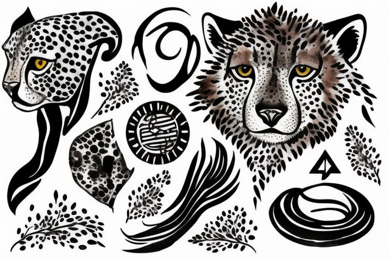 Cheetah Tattoo Stock Illustrations, Cliparts and Royalty Free Cheetah Tattoo  Vectors