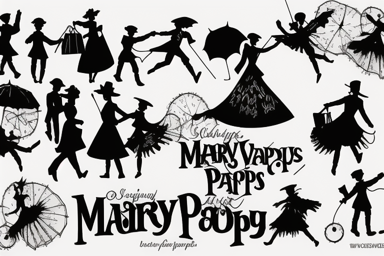 Mary Poppins Silhouette tattoo idea