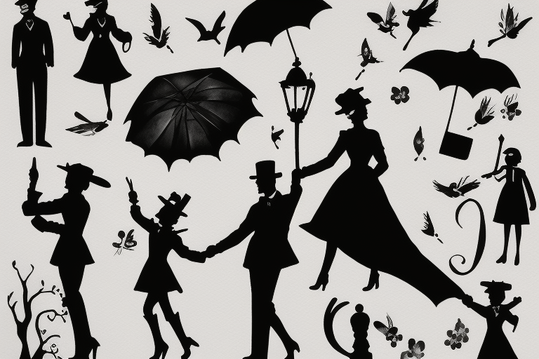 Mary Poppins Silhouette tattoo idea