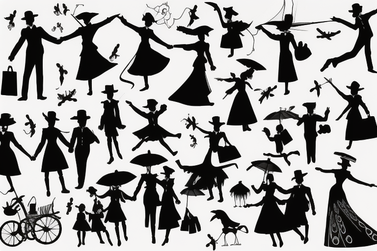 Mary Poppins Silhouette tattoo idea