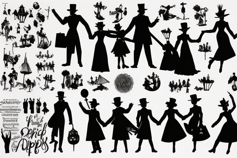 Mary Poppins Silhouette tattoo idea