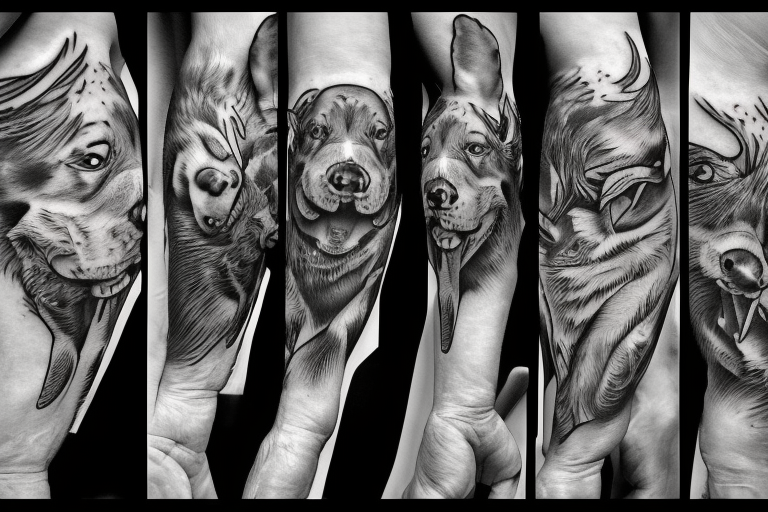 bull terrier warrior tattoo idea