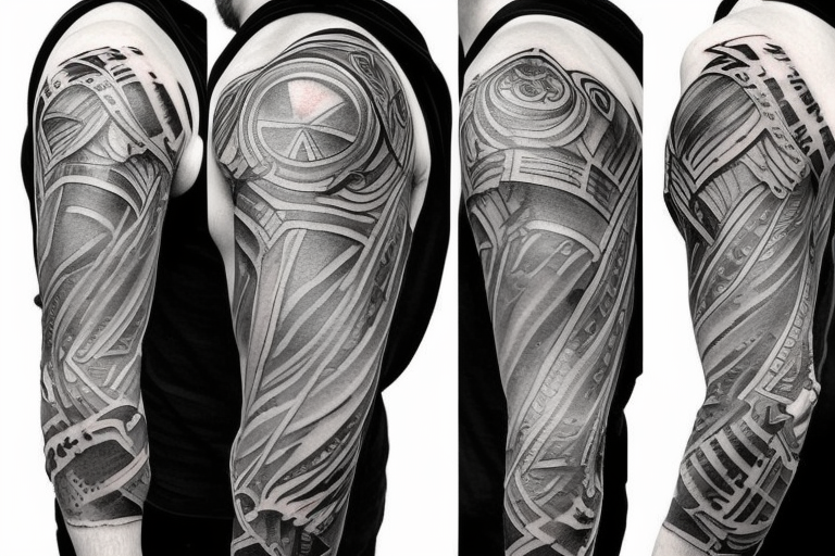 sleeve: a spartan that looks epic tattoo idea