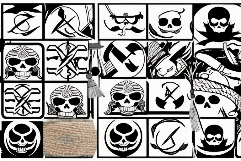 A small, stylized Rx symbol 
Incorporate a background of the Straw Hat Pirates. tattoo idea